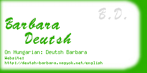 barbara deutsh business card